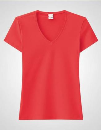 Imagem de Blusa Feminina Malwee Manga Curta Algodão  Camiseta Básica Casual Original