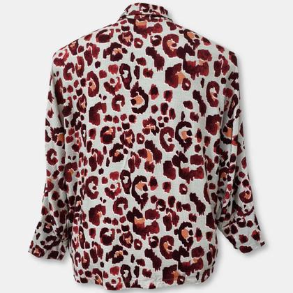 Imagem de Blusa Feminina Manga Longa Estampada com Botões e Bolso -