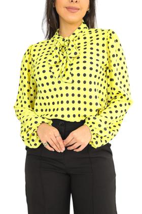 Imagem de Blusa feminina manga longa moda evangélica laço sku:bmlp18