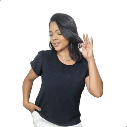 Imagem de Blusa Feminina Manga Princesa Tulipa Crepe Duna Nova Aurora