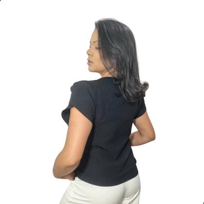 Imagem de Blusa Feminina Manga Princesa Tulipa Crepe Duna Nova Aurora