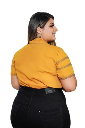 Imagem de Blusa feminina moda plus size manga curta barata sku:bp13
