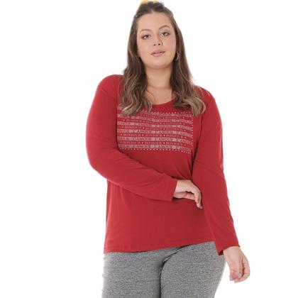 Imagem de Blusa Feminina Plus Size com Estampa e strass 103617