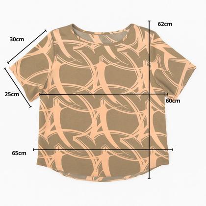 Imagem de Blusa Feminina Plus Size Estampada Duna  Conforto e Estilo Casual