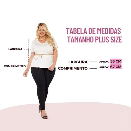 Imagem de Blusa Feminina Plus Size Estampada Moda Blogueira