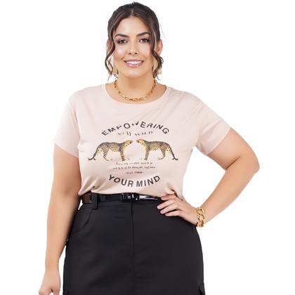 Imagem de Blusa Feminina Plus Size Estampada Moda Blogueira