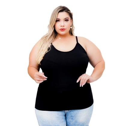 Imagem de Blusa Feminina  Regata Alcinha Plus Size G1, G2 e G3 Diversas Cores