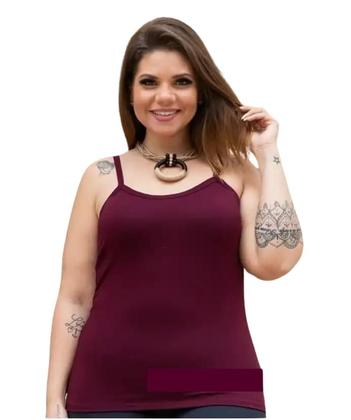 Imagem de Blusa Feminina  Regata Alcinha Plus Size G1, G2 e G3 Diversas Cores