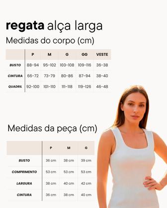 Imagem de Blusa Feminina Regata Canelada Básica Alça Larga Zanca Modas Tamanho:GCor:Branco