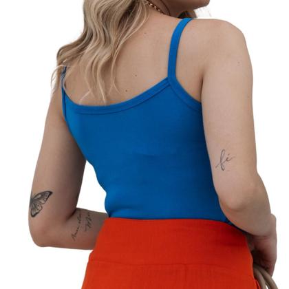 Imagem de Blusa Feminina Regata Lisa Com Alça Viscolycra