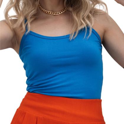 Imagem de Blusa Feminina Regata Lisa Com Alça Viscolycra