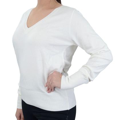 Imagem de Blusa Feminina Seiki ML Tricot Branco - 83035