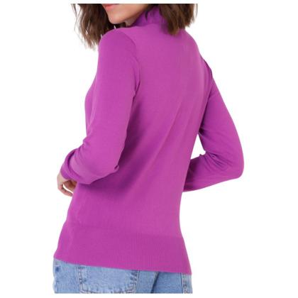 Imagem de Blusa Feminina Seiki Tricot Meia Gola Roxo - 830386