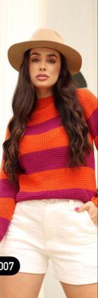 Imagem de Blusa Feminina Suéter Gola Alta Cacharrel Inverno Frio Corda 269