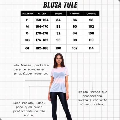Imagem de Blusa Feminina Tule Academia Blusinha Verão Moda Fitness Transparente