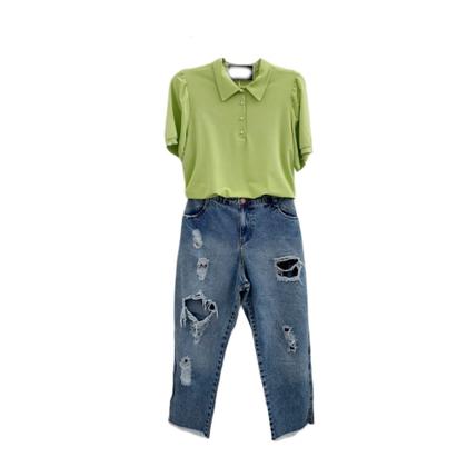 Imagem de Blusa Gola Polo Plus Size