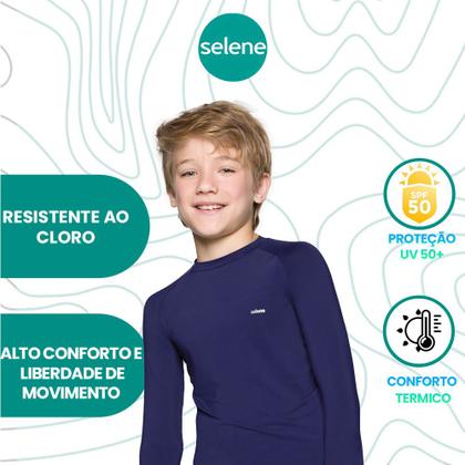 Imagem de Blusa Infantil E Juvenil Com Proteção UV50+ Selene Para Menino E Menina