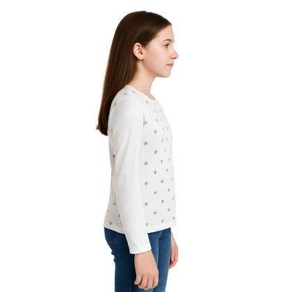Imagem de Blusa Infantil e Juvenil Manga Longa com Estampa de Estrelinhas Kyly
