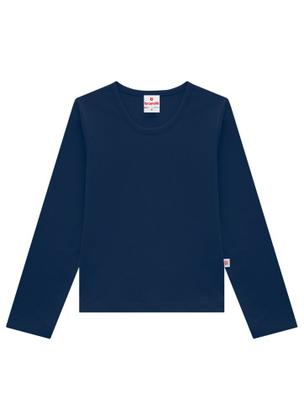 Imagem de Blusa Infantil em Cotton Manga Longa Básica Feminina - Brandili