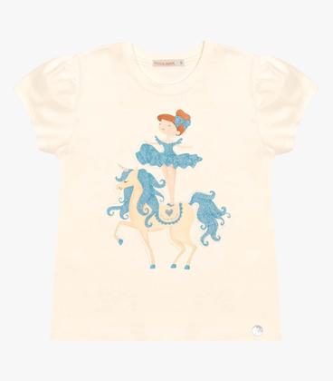 Imagem de Blusa Infantil Feminina Bailarina Trick Nick Bege