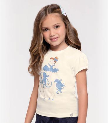 Imagem de Blusa Infantil Feminina Bailarina Trick Nick Bege