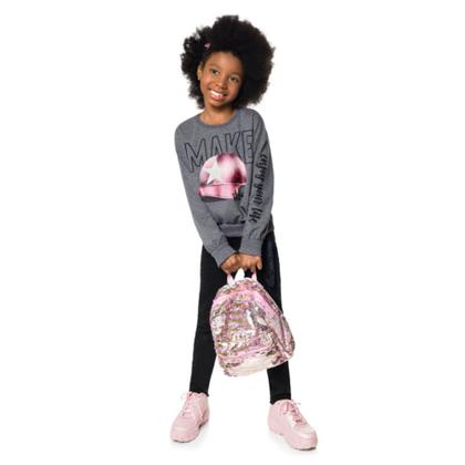 Imagem de Blusa Infantil Feminino Manga Longa em Moletinho Leve Kyly