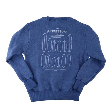 Imagem de Blusa Infantil FreeSurf Moletom Waves Marinho Mescla - 13100