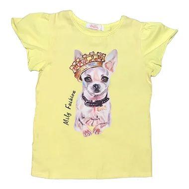 Imagem de Blusa Infantil Menina  Verão Cachorro Mily Fashion