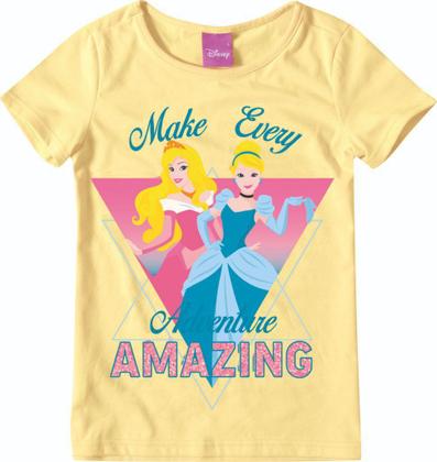 Imagem de Blusa Infantil Princesas da Disney Amarela -Malwee