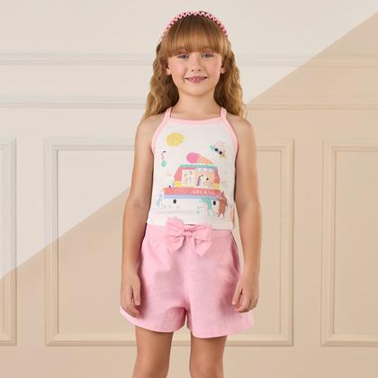 Imagem de Blusa Infantil Regata Estampada Gelato Bichinhos Mon Sucré