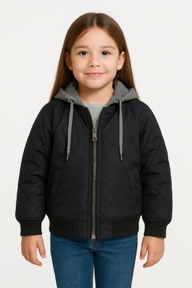 Imagem de Blusa Jaqueta Infantil Com Capuz Fixo De Tecido 0652