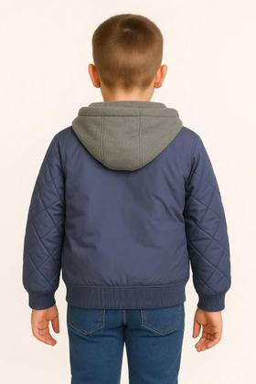 Imagem de Blusa Jaqueta Infantil Com Capuz Fixo De Tecido 0652