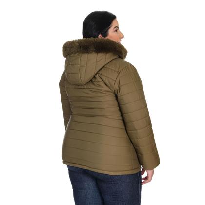 Imagem de Blusa Jaqueta Plus Size C/ Capuz Fixo Feminino 0312 G1 G2 G3 G4