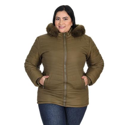 Imagem de Blusa Jaqueta Plus Size C/ Capuz Fixo Feminino 0312 G1 G2 G3 G4