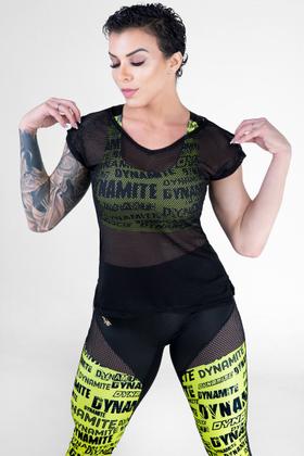 Imagem de Blusa Jet Mesh arrastão preta Dynamite