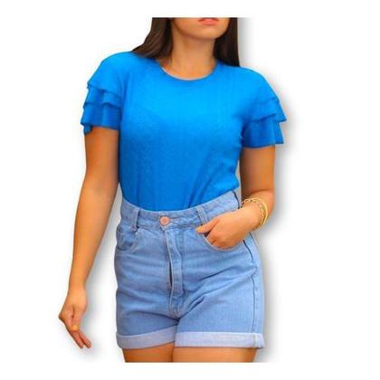 Imagem de Blusa laise manga babado feminina