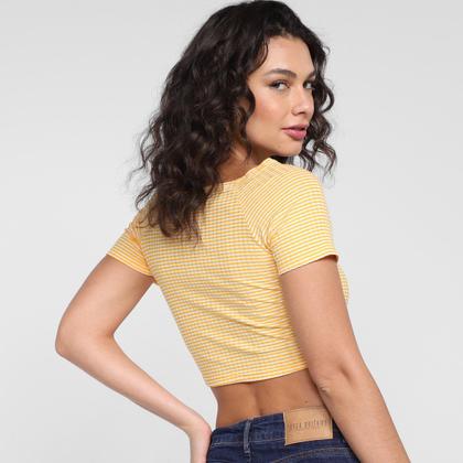 Imagem de Blusa Lecimar Cropped Xadrez Feminina