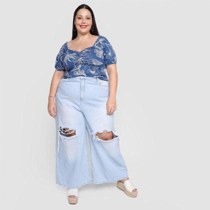 Imagem de Blusa Lecimar Plus Size Estampada Feminina