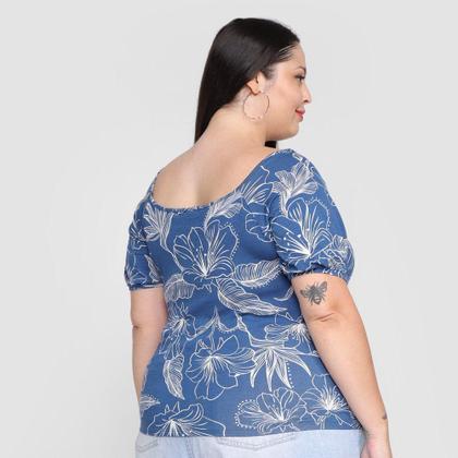 Imagem de Blusa Lecimar Plus Size Estampada Feminina
