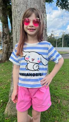 Imagem de Blusa Listrada Cinnamoroll Hello Kitty Momi