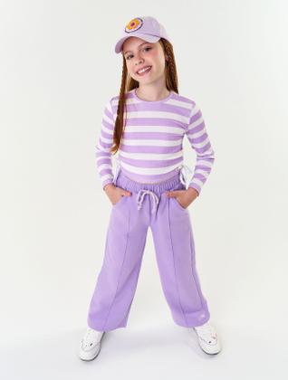 Imagem de Blusa Listrada Preto Abrange