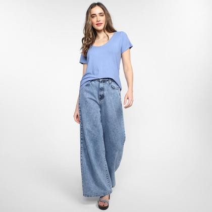 Imagem de Blusa Lunender Canelada Plus Size  Básica Feminina