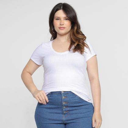 Imagem de Blusa Lunender Canelada Plus Size  Básica Feminina