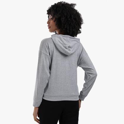 Imagem de Blusa Malha em Tricô com Capuz Feminina Lecimar Ref. 702415