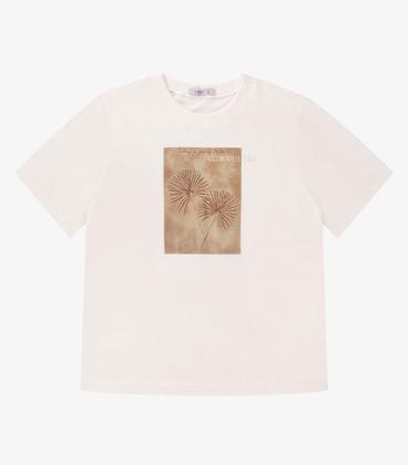 Imagem de Blusa Manga Curta Feminina Plus Size Secret Glam Bege