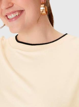 Imagem de Blusa Manga Curta Malwee 1000127465 Feminina Plus Size Ampla Viscose T. G1/G4
