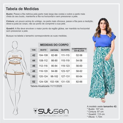 Imagem de Blusa Manga Japonesa Tecido Algodão Nilo Plus Size 42 Ao 52