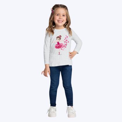 Imagem de Blusa Manga Longa Bailarina Infantil Menina Kyly 1000749