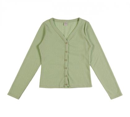 Imagem de Blusa Manga Longa Com Botões Em Malha Rendada - Lecimar