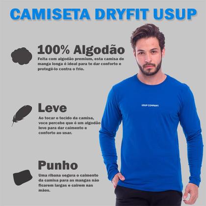 Imagem de Blusa Manga Longa Masculina Camisa de Frio Inverno Leve USUP